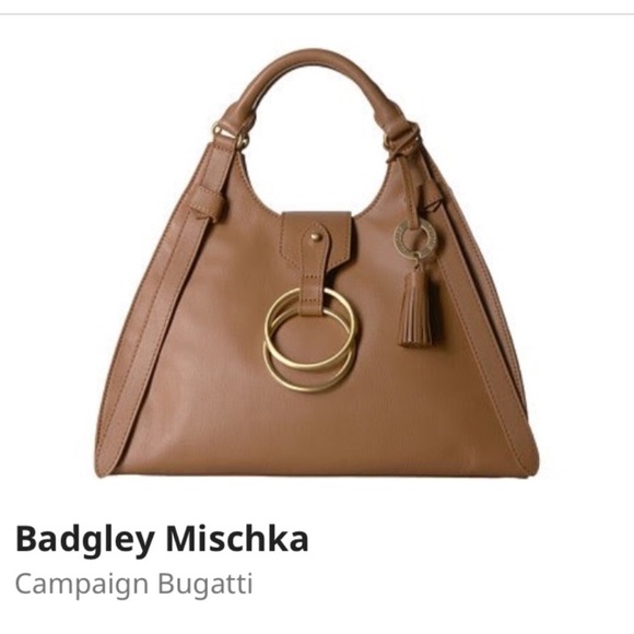 Badgley Mischka Handbags - Badgley Mischka Campaign Bugatti Bag Cognac